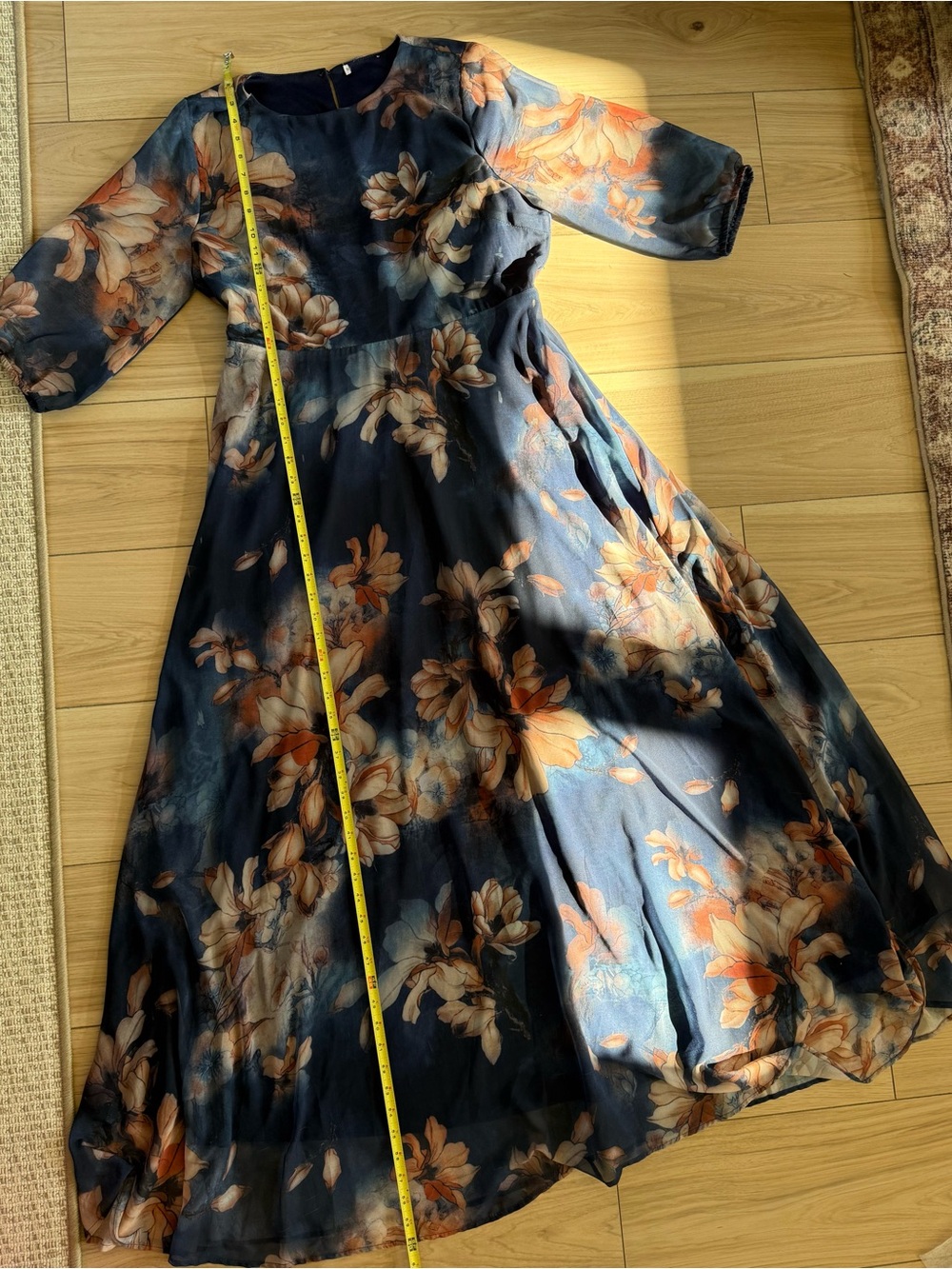 Baltic Born Rebecca Maxi Dress Dark Blue Floral XL - Picture 7 of 9